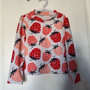Carter's Red and Pink Strawberry Kids Swim Long sleeve top